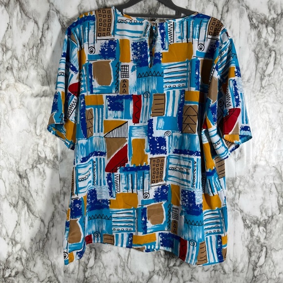 Kathie Lee Collection Multicolor Abstract Blouse - Picture 2 of 8